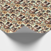 Illustratie van  border collie cadeaupapier (Hoek)