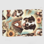 Illustratie van  border collie golfhanddoek (Horizontaal)