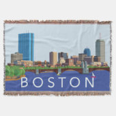 Illustratie van Boston Skyline Computer Terug naar Deken (Voorkant)