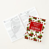 Illustratie van botanische aardbeien Afdrukontvang Notitieboek (Binnen)
