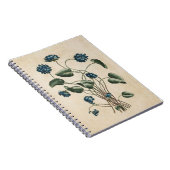  illustratie van botanische Floral Violets Notitieboek (Rechterzijde)