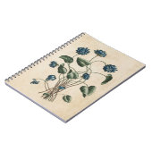  illustratie van botanische Floral Violets Notitieboek (Linkerzijde)
