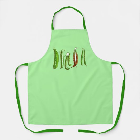 illustratie van botanische illustraties, bonen en schort (Voorkant)