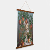 Illustratie van botanische kunst Collage Goddess V Hangend Wandkleed (Gebogen)