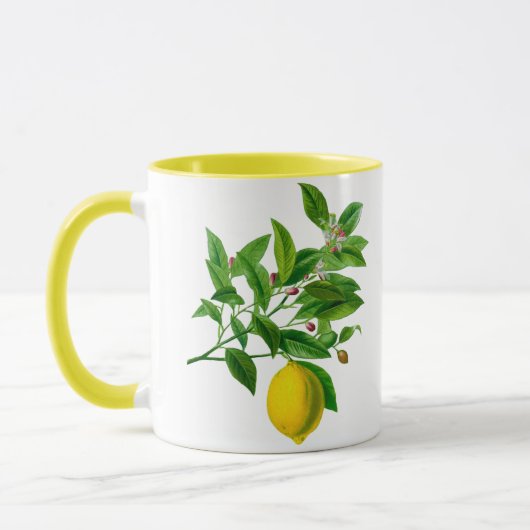  illustratie van botanische lemon mok (Links)