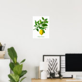  illustratie van botanische lemon poster (Thuiskantoor)