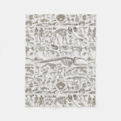  illustratie van Botten van mens en dier Fleece Deken (Voorkant)