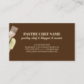 Illustratie van bruin-crème-gebak visitekaartje (Achterkant)