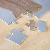 Illustratie van bruin en lichtblauw waal mammot legpuzzel (Zijkant)