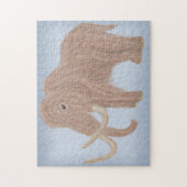 Illustratie van bruin en lichtblauw waal mammot legpuzzel (Verticaal)