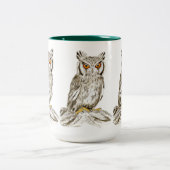 Illustratie van bruine boompjes Kunst Mok (Center)