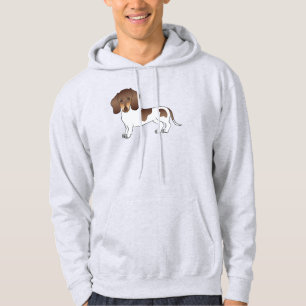 Illustratie van bruine en lichtbruine gevlekte kor hoodie