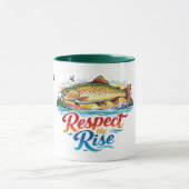 Illustratie van bruine forel met "Respecteer de st Mok (Midden)