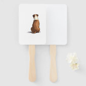 Illustratie van Bulldog van achteren Hondenliefheb Handwaaier (Voorkant en achterkant)