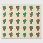 Illustratie van cactussen  cadeaupapier (Vlak)