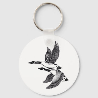 Illustratie van Canada Geese op knoptoetsen Sleutelhanger