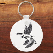 Illustratie van Canada Geese op knoptoetsen Sleutelhanger (Voorkant)