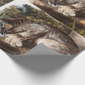 Illustratie van Canada Lynx (Lynx Canadensis) Cadeaupapier (Hoek)