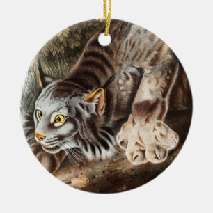 Illustratie van Canada Lynx (Lynx Canadensis) Keramisch Ornament