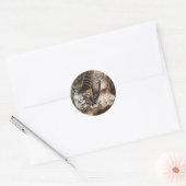 Illustratie van Canada Lynx (Lynx Canadensis) Ronde Sticker (Envelop)