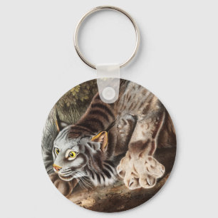 Illustratie van Canada Lynx (Lynx Canadensis) Sleutelhanger