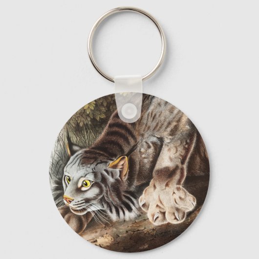 Illustratie van Canada Lynx (Lynx Canadensis) Sleutelhanger (Voorkant)