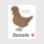 Illustratie van chamois Poolse kip cartoon Sticker (Vel)