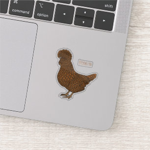 Illustratie van chamois Poolse kip cartoon Sticker