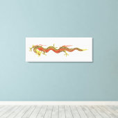 Illustratie van Chinese draak Canvas Afdruk (Insitu (Houten vloer))
