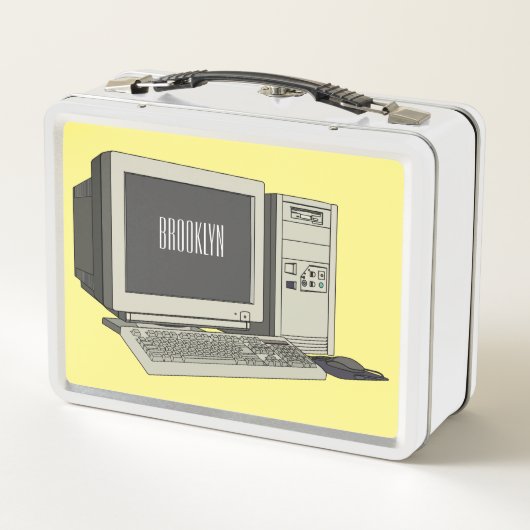 Illustratie van computercartoon (Achterkant)