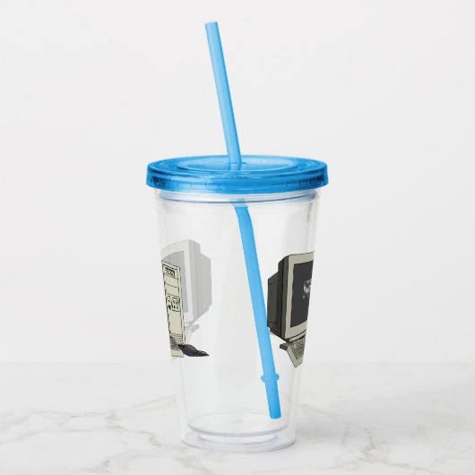 Illustratie van computercartoon acryl drinkbeker (Links)