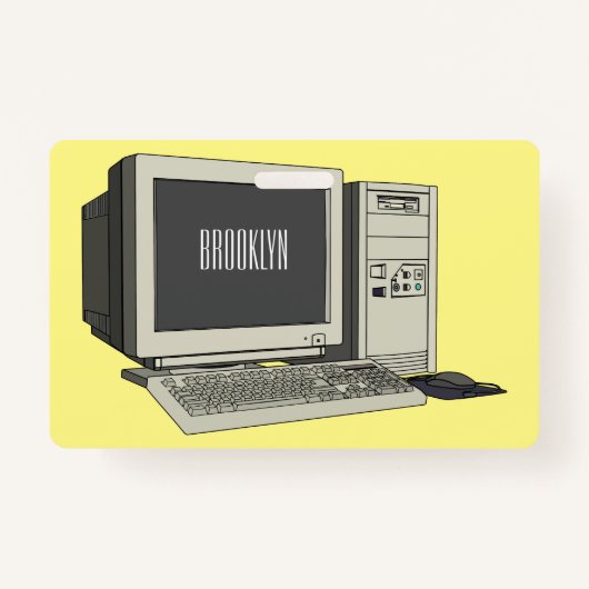 Illustratie van computercartoon badge (Voorkant)