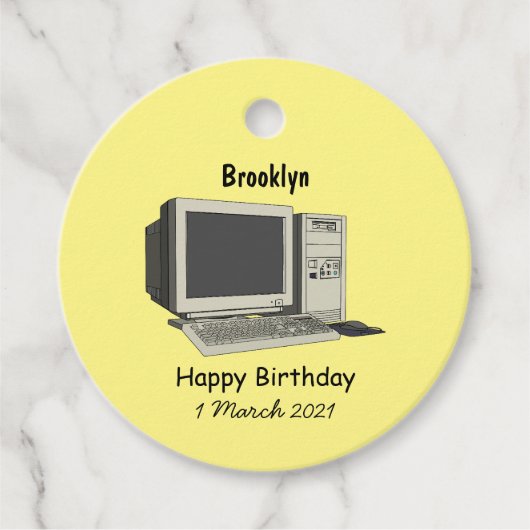 Illustratie van computercartoon bedankjes labels (Voorkant)