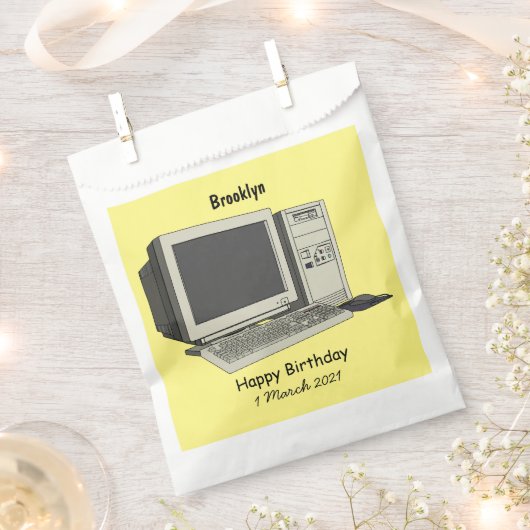 Illustratie van computercartoon bedankzakje (Geknipt)