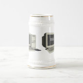 Illustratie van computercartoon bierpul (Center)