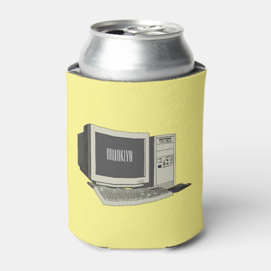 Illustratie van computercartoon blikjeskoeler (Blikje Voorkant)