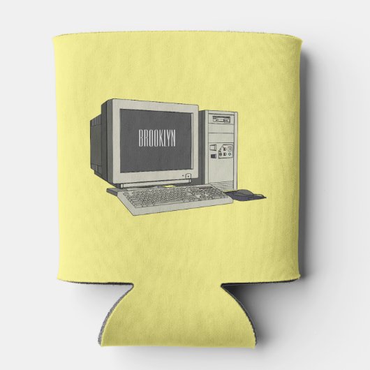 Illustratie van computercartoon blikjeskoeler (Achterkant)