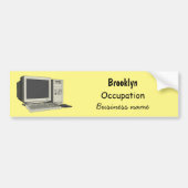 Illustratie van computercartoon bumpersticker (Voorkant)