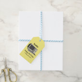 Illustratie van computercartoon cadeaulabel (Met Touw)