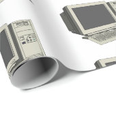 Illustratie van computercartoon cadeaupapier (Rol Hoek)