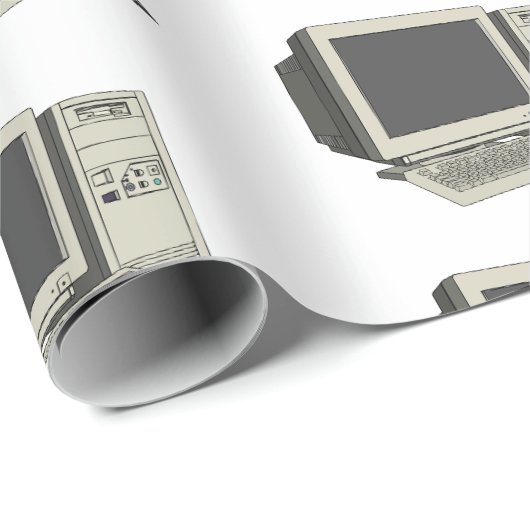 Illustratie van computercartoon cadeaupapier (Rol Hoek)