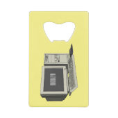 Illustratie van computercartoon creditkaart flessenopener (Voorkant)