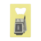 Illustratie van computercartoon creditkaart flessenopener (Achterkant)