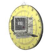 Illustratie van computercartoon dartbord (Voorkant Rechts)