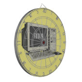 Illustratie van computercartoon dartbord (Voorkant Links)