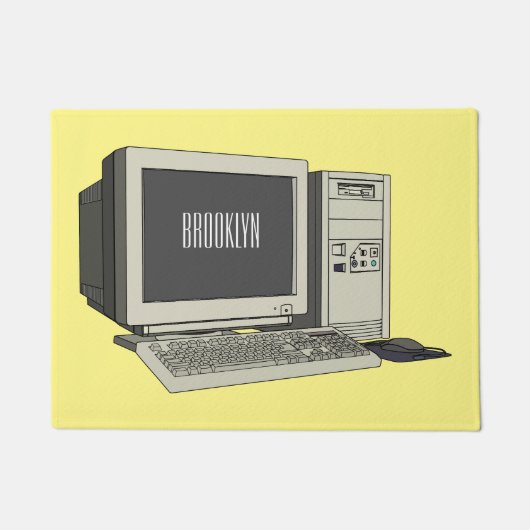 Illustratie van computercartoon deurmat (Voorkant)