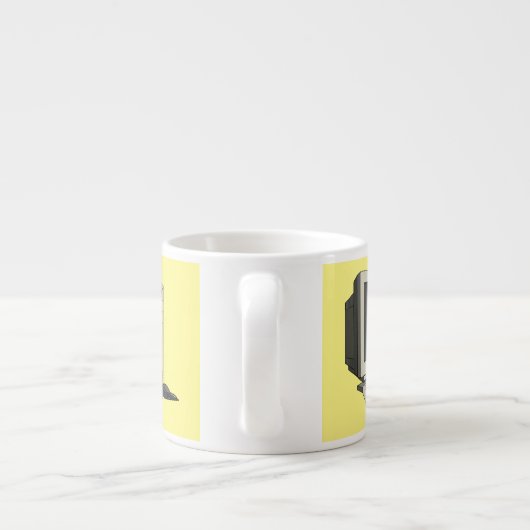 Illustratie van computercartoon espresso kop (Achterkant)