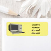 Illustratie van computercartoon etiket (Insitu)