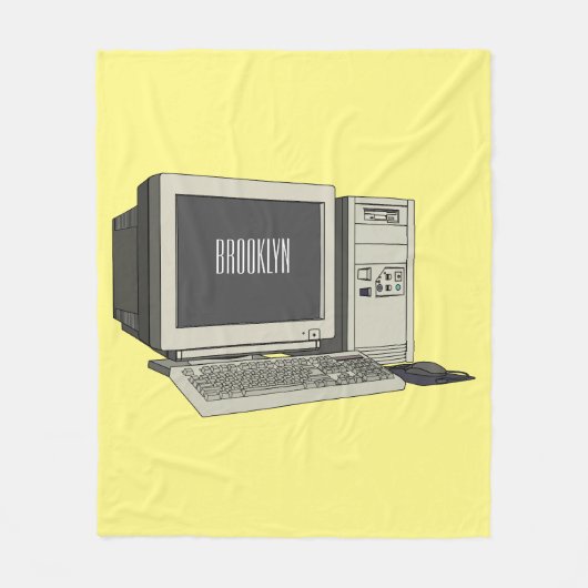 Illustratie van computercartoon fleece deken (Voorkant)