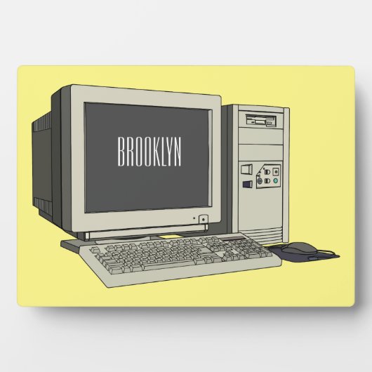 Illustratie van computercartoon fotoplaat (voorkant)